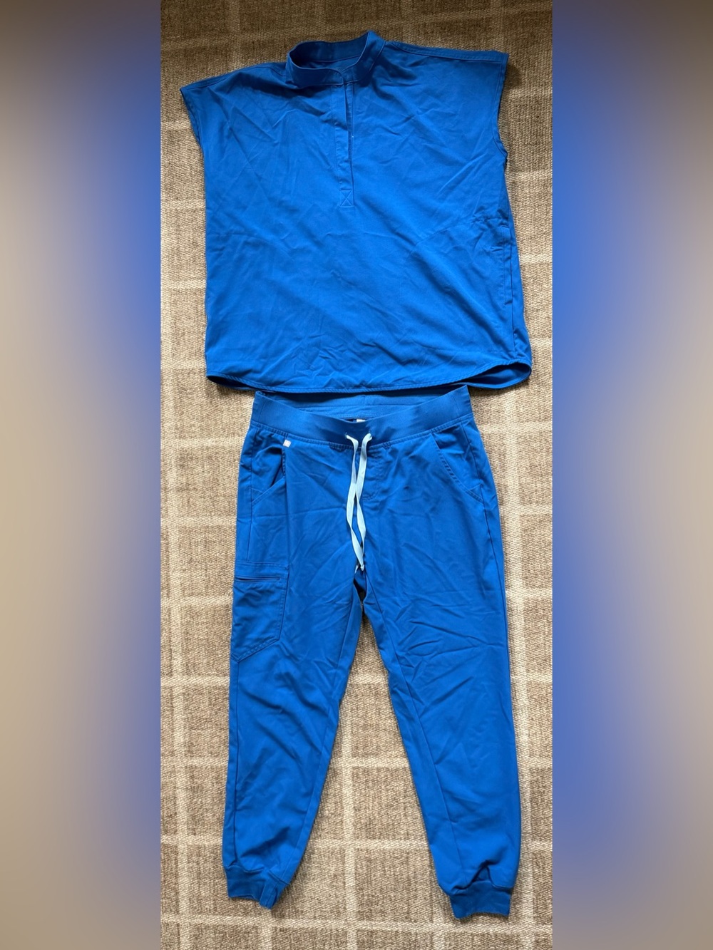 Royal Blue Scrub Set - Rafaela Top & Zamora Joggers